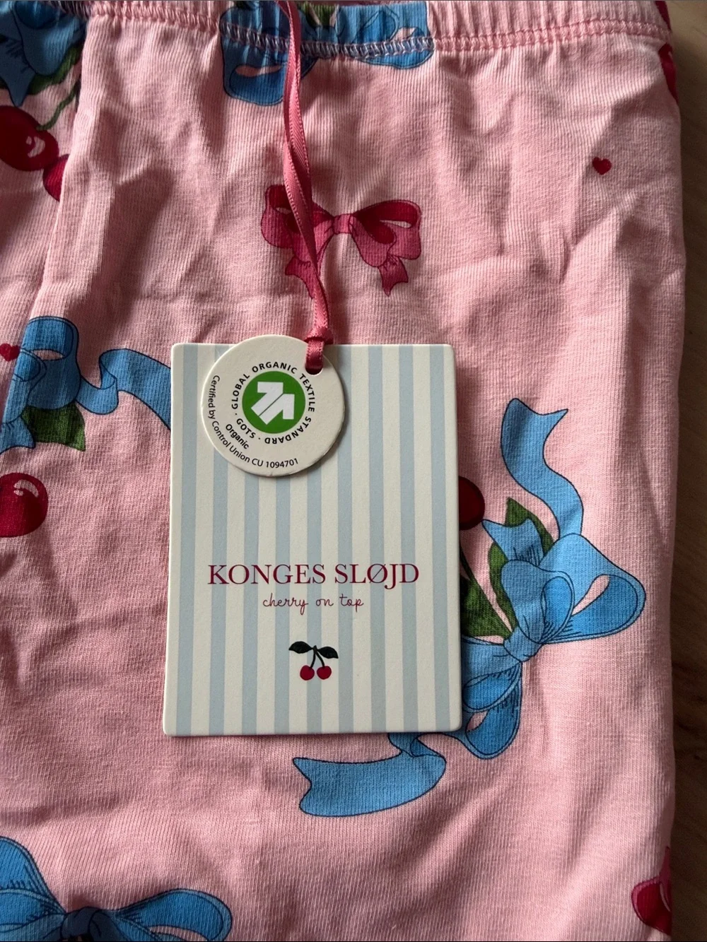 NWT Girls' Konges Slojd Pink Cherry Bow Set